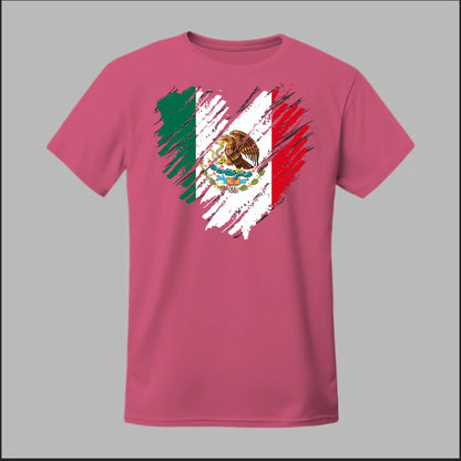 Mexican Flag Heart Tee