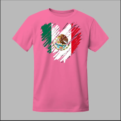Mexican Flag Heart Tee