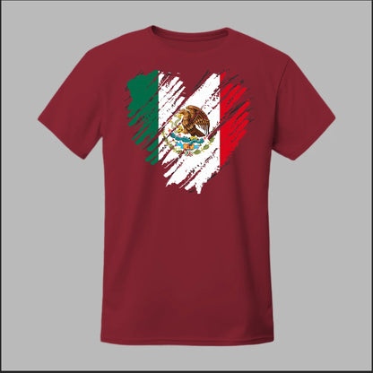 Mexican Flag Heart Tee