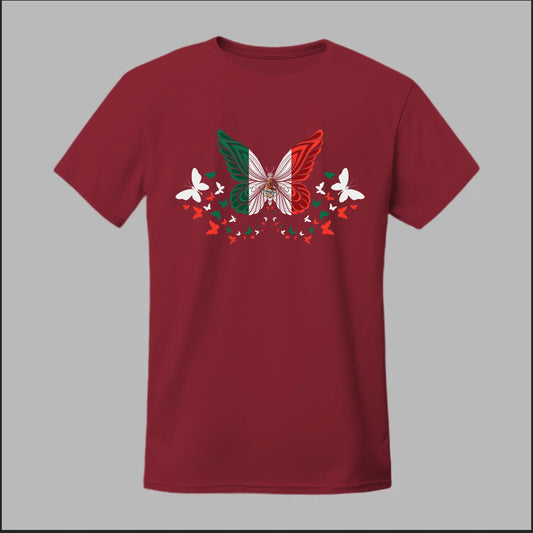 Mexican Flag Butterfly Tee
