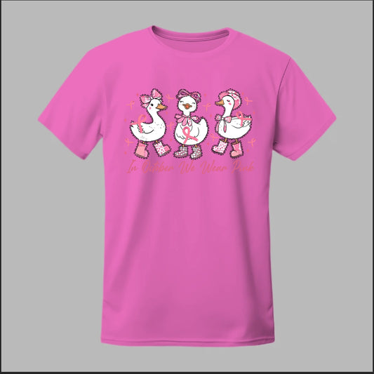 In October We Wear Pink Geese Tee