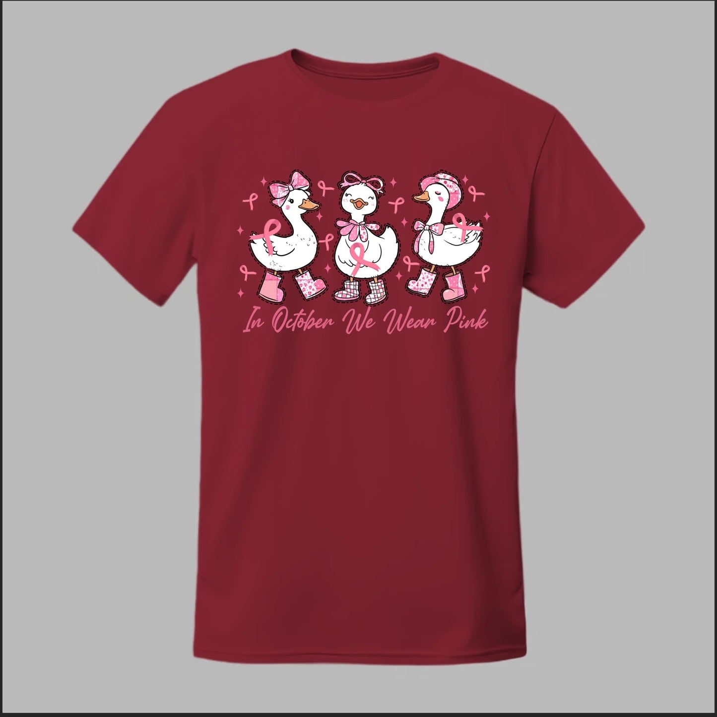 In October We Wear Pink Geese Tee