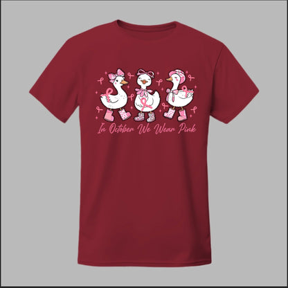 In October We Wear Pink Geese Tee
