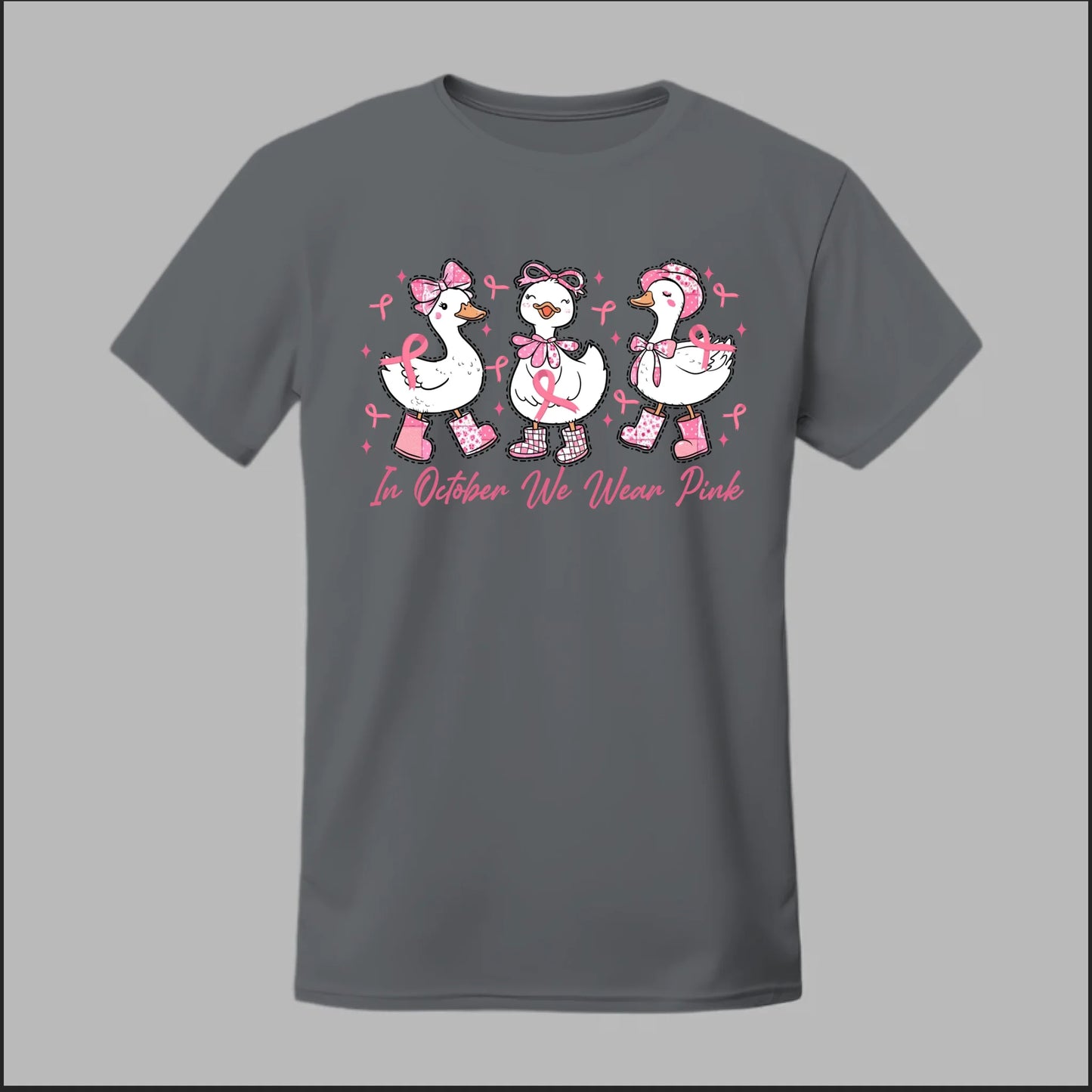 In October We Wear Pink Geese Tee