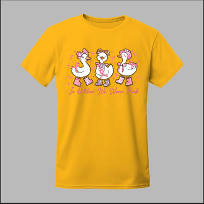 In October We Wear Pink Geese Tee