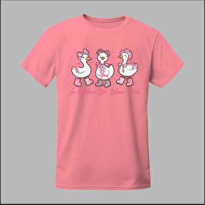 In October We Wear Pink Geese Tee