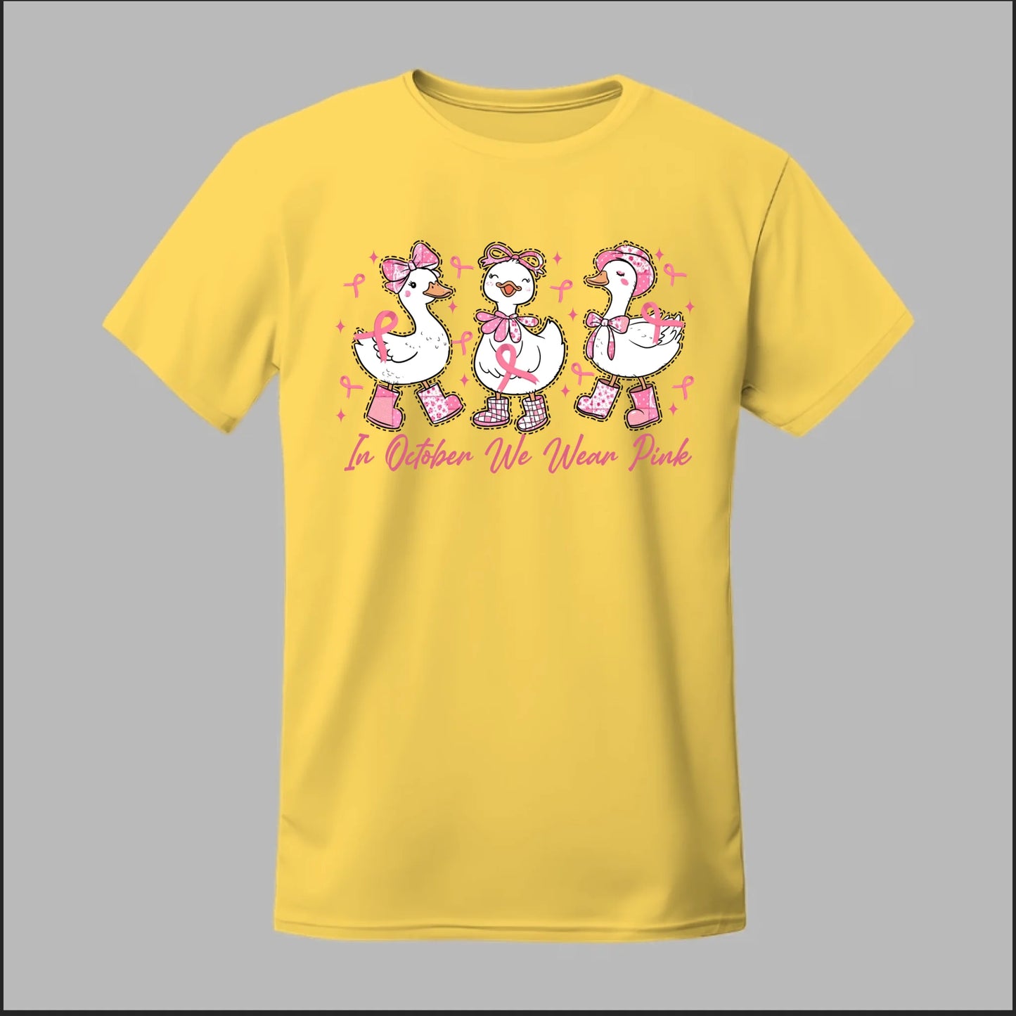 In October We Wear Pink Geese Tee