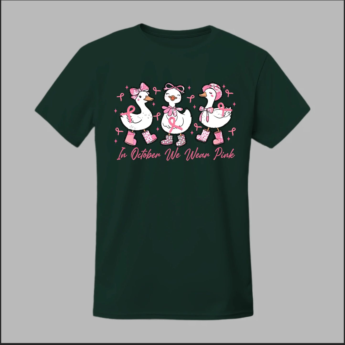 In October We Wear Pink Geese Tee