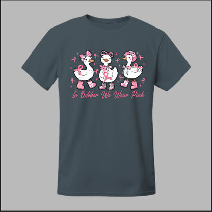 In October We Wear Pink Geese Tee