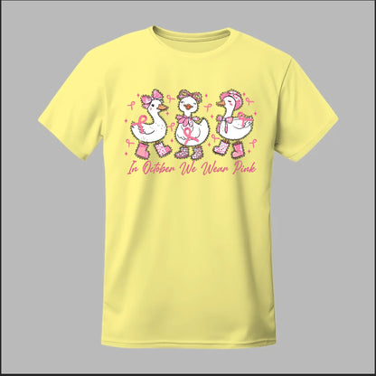 In October We Wear Pink Geese Tee