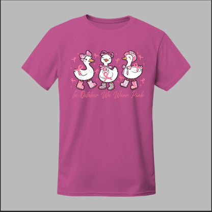 In October We Wear Pink Geese Tee