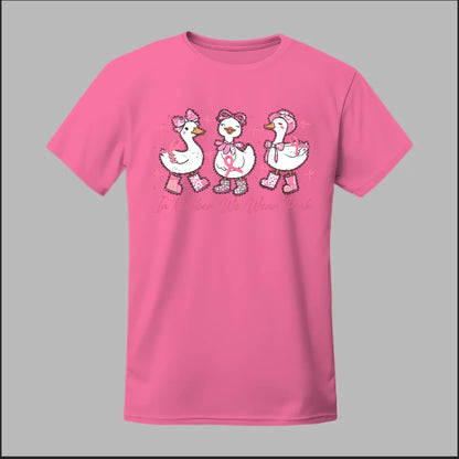 In October We Wear Pink Geese Tee