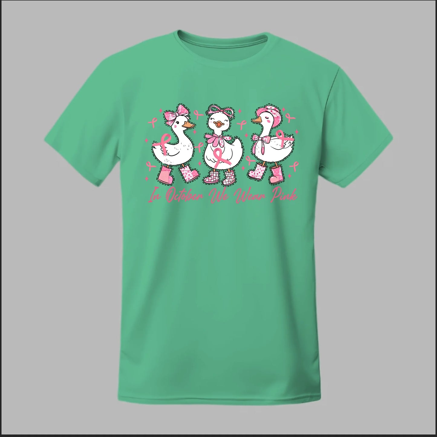In October We Wear Pink Geese Tee