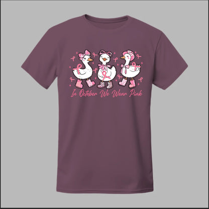 In October We Wear Pink Geese Tee