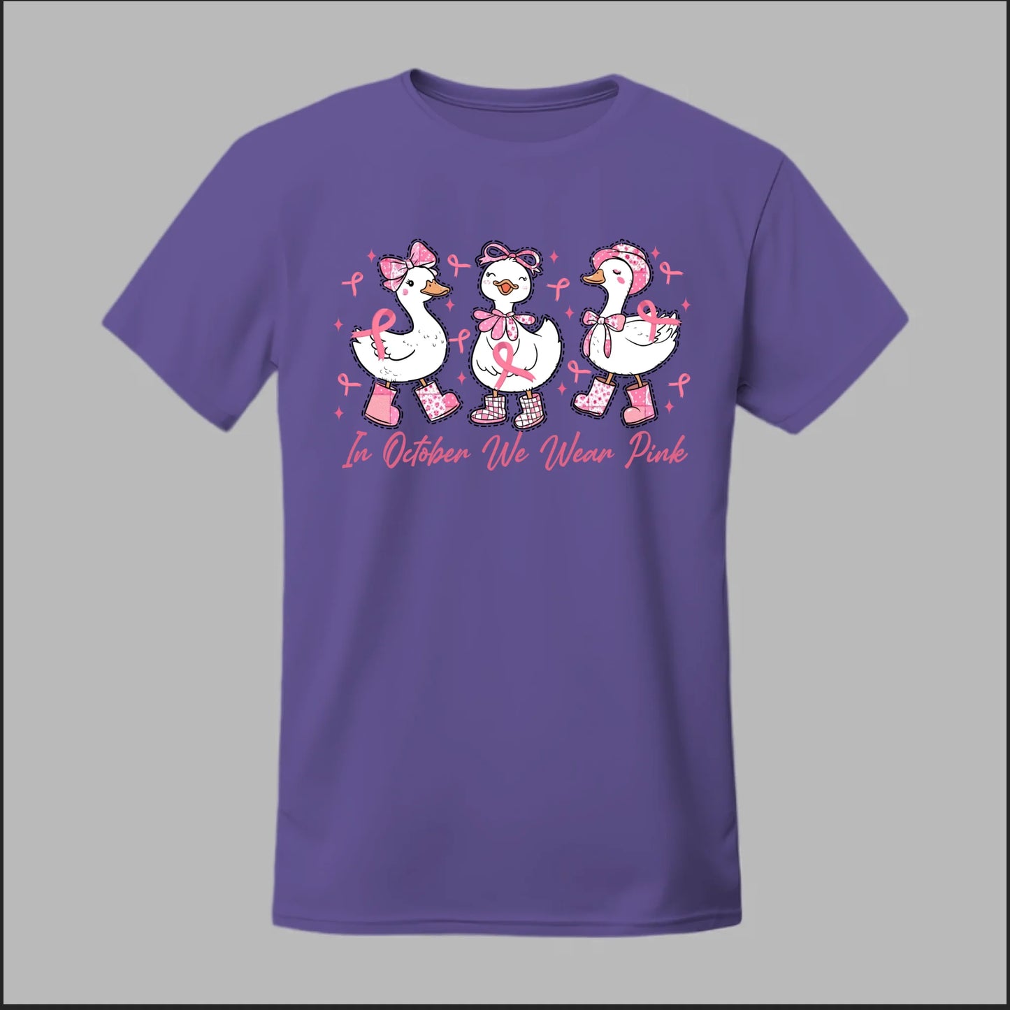 In October We Wear Pink Geese Tee