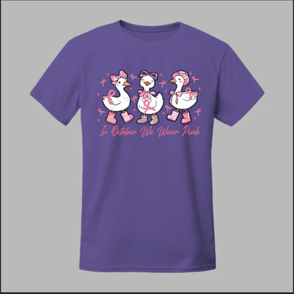 In October We Wear Pink Geese Tee