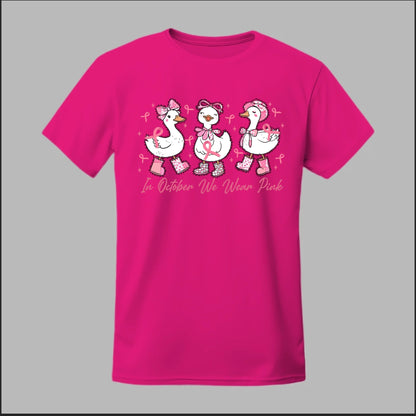 In October We Wear Pink Geese Tee