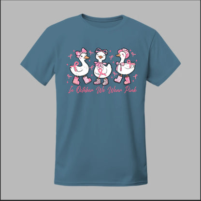 In October We Wear Pink Geese Tee