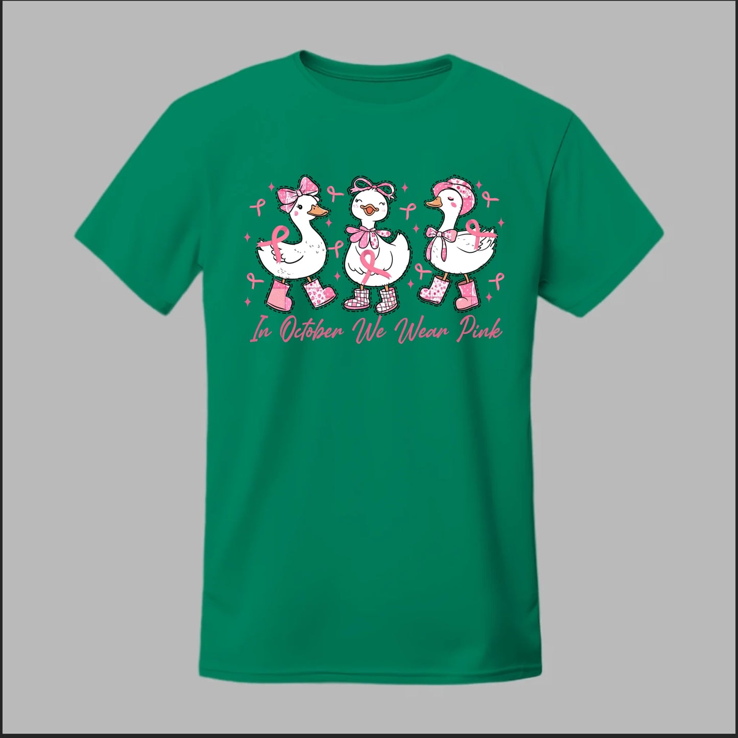 In October We Wear Pink Geese Tee