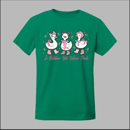 In October We Wear Pink Geese Tee