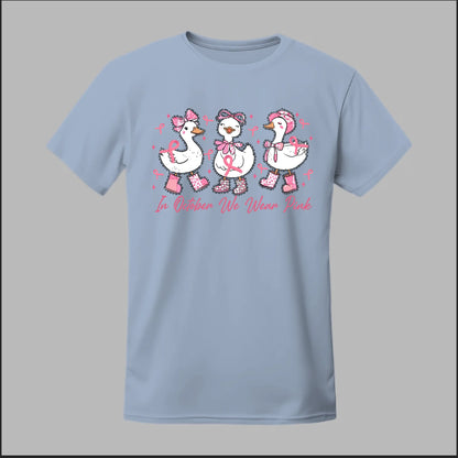 In October We Wear Pink Geese Tee