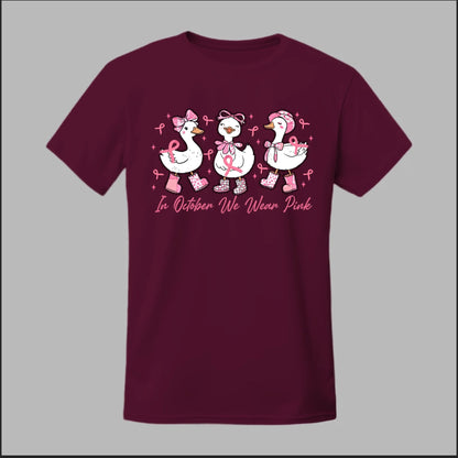 In October We Wear Pink Geese Tee