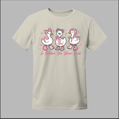 In October We Wear Pink Geese Tee