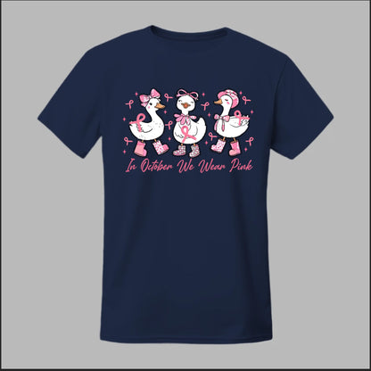 In October We Wear Pink Geese Tee