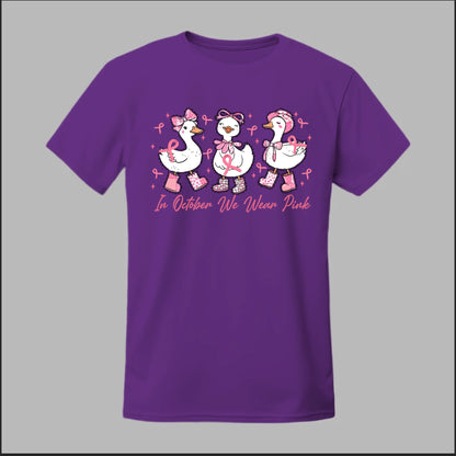 In October We Wear Pink Geese Tee
