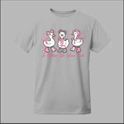 In October We Wear Pink Geese Tee