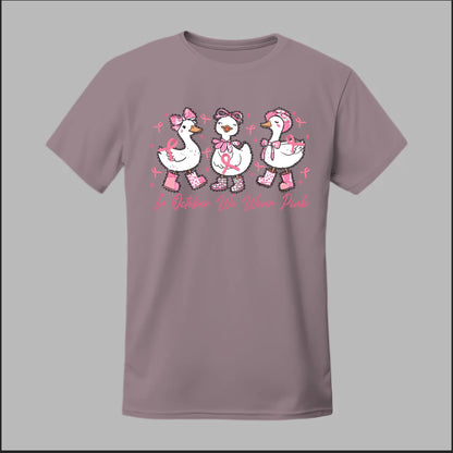 In October We Wear Pink Geese Tee