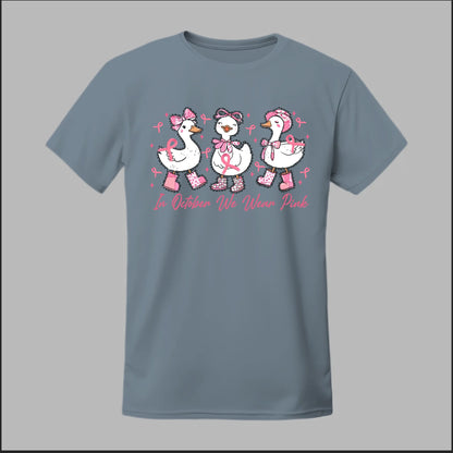 In October We Wear Pink Geese Tee