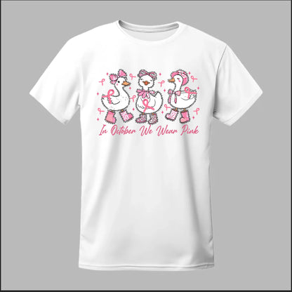 In October We Wear Pink Geese Tee