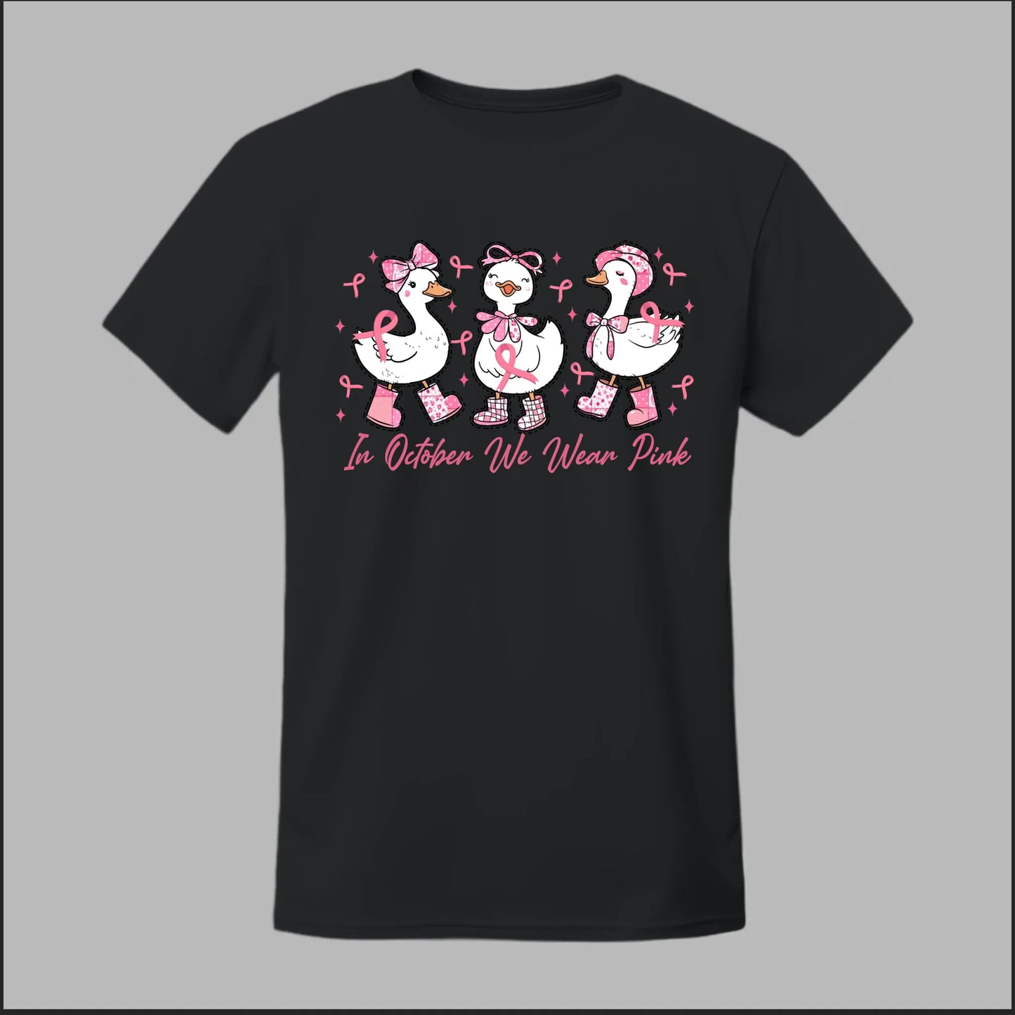In October We Wear Pink Geese Tee