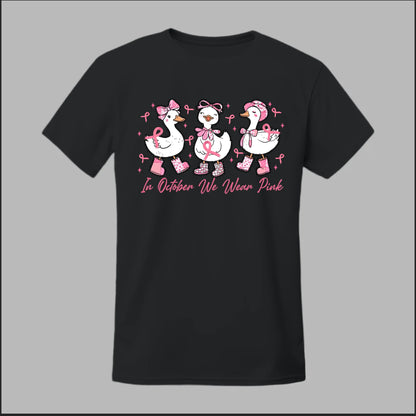 In October We Wear Pink Geese Tee