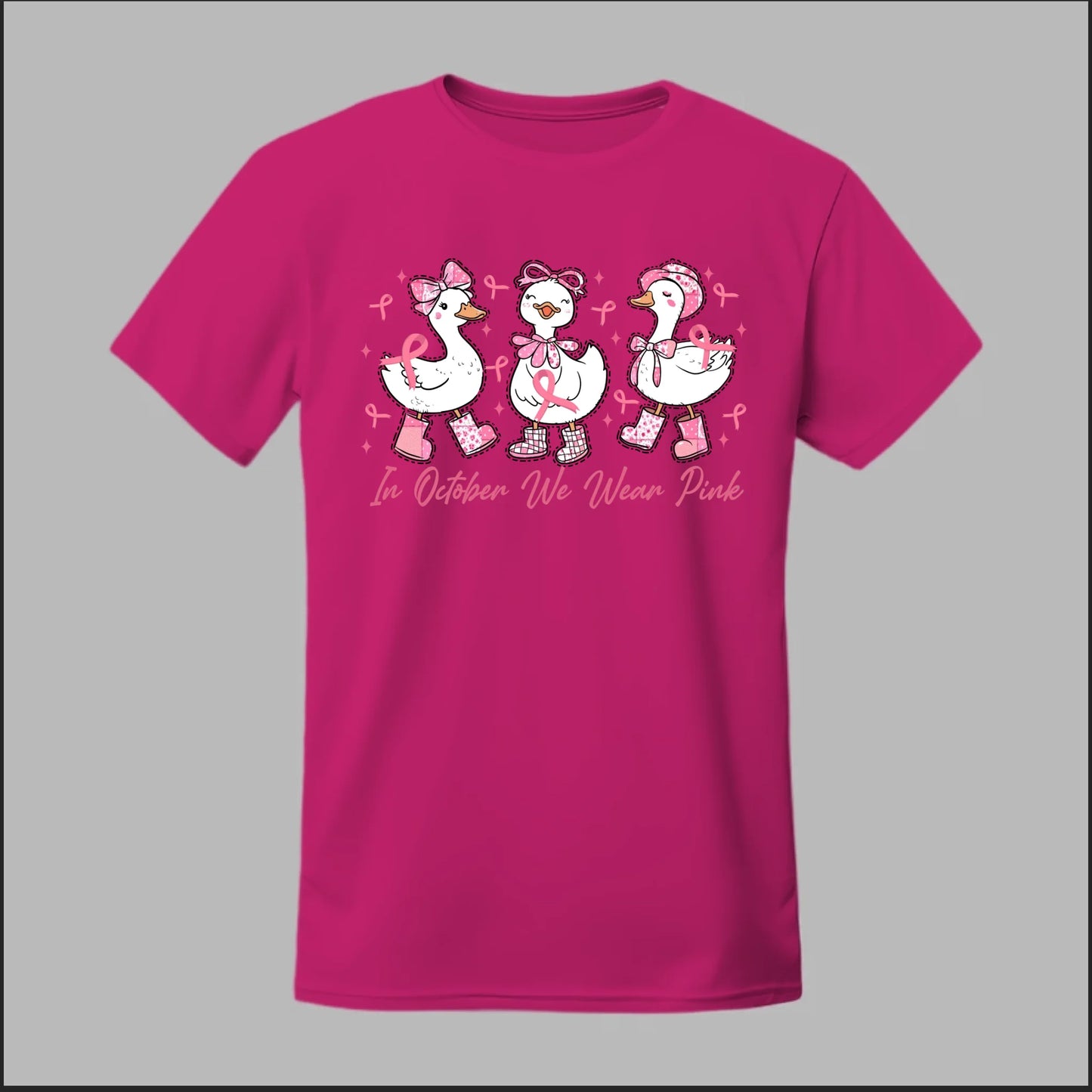 In October We Wear Pink Geese Tee