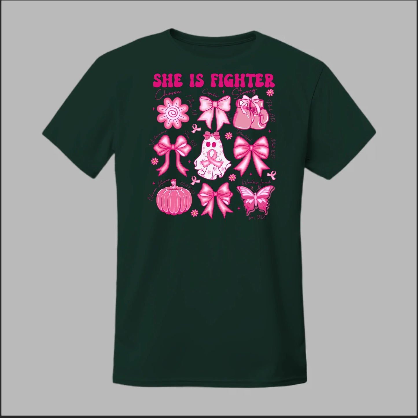 She Is Fighter – Faith & Strength Edition Tee