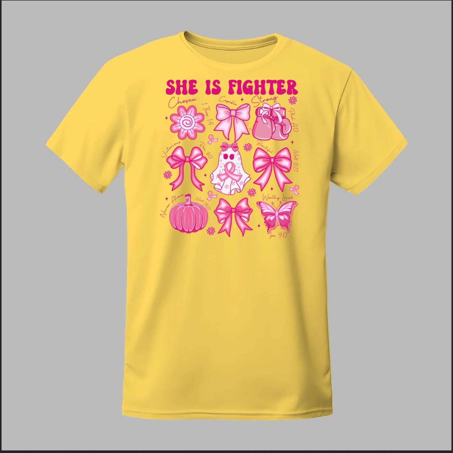 She Is Fighter – Faith & Strength Edition Tee