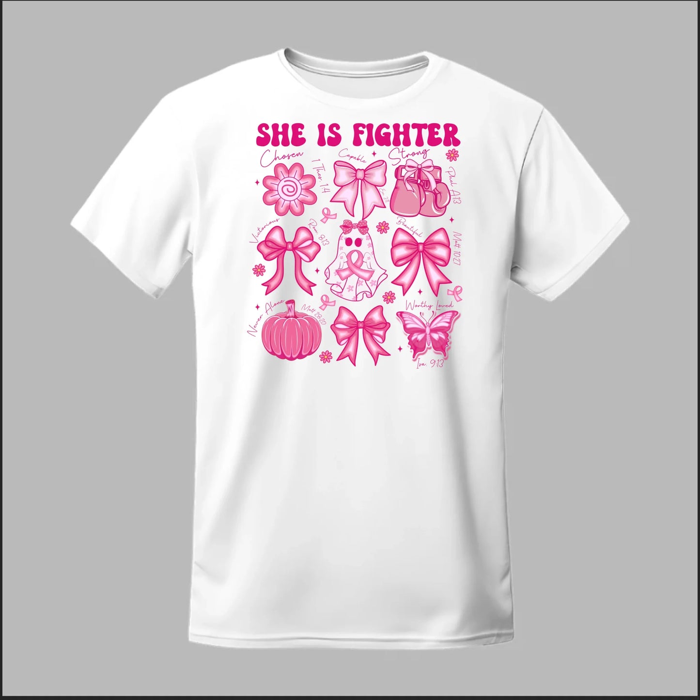 She Is Fighter – Faith & Strength Edition Tee