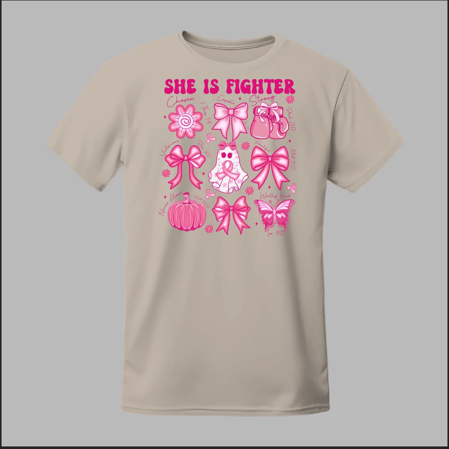 She Is Fighter – Faith & Strength Edition Tee