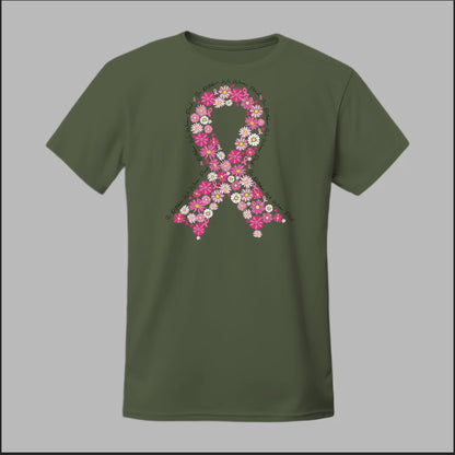 Floral Ribbon – Bold Strength Tee