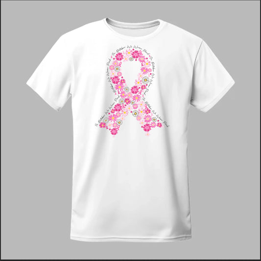 Floral Ribbon – Bold Strength Tee
