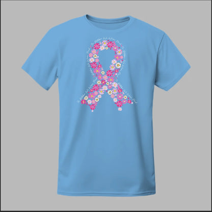 Floral Ribbon – In October We Wear Pink Tee
