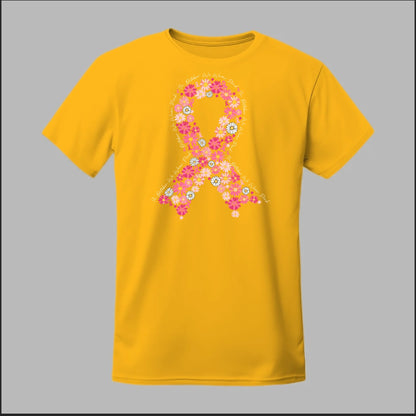 Floral Ribbon – In October We Wear Pink Tee