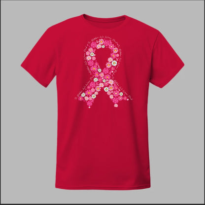 Floral Ribbon – In October We Wear Pink Tee
