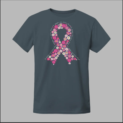 Floral Ribbon – In October We Wear Pink Tee