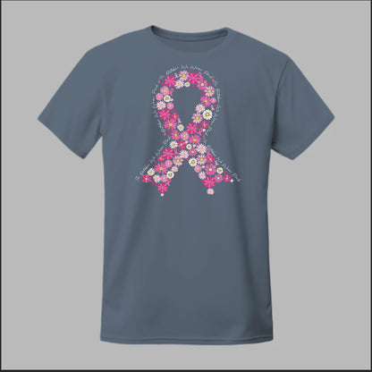 Floral Ribbon – In October We Wear Pink Tee