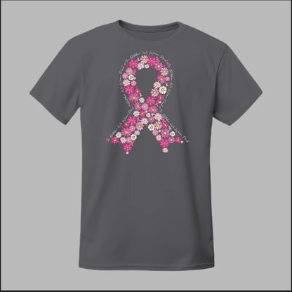 Floral Ribbon – In October We Wear Pink Tee