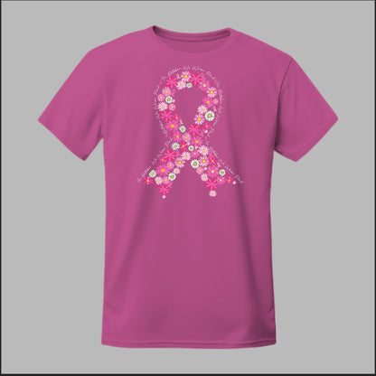 Floral Ribbon – In October We Wear Pink Tee
