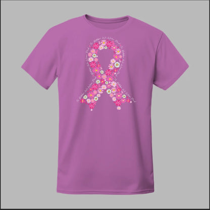 Floral Ribbon – In October We Wear Pink Tee